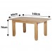 Oseasons 1.3 M Solid Oak Twin Leaf Extending Dining Table