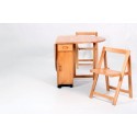 Hgg Drop Leaf Table And 4 Chairs - Small Dining Table - Kitchen Dining - 4 Folding Chairs - 4 Seater Dining Set - Space Saver Table And Chairs - Colour Oak