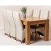 Kuba Solid Oak 180 X 90 X 78 Cm Dining Room Kitchen Table & 6 Lola Leather Chairs