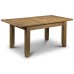 Julian Bowen Astoria Oak Extending Dining Table Set With 4 Chairs, Light Oak
