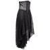 Dark Star Dress, Pvc Bodice Attached Cobweb Lace Skirt, Ds/dr/5333 (black, Ml/uk 14 16 18*)