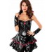 Women Black Vinyl Pvc Queen Of Darkness Vampire Costume Fancy Dress Halloween Hen Night Party Size 10 12