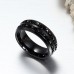 Yc Top Classic Black Titanium Steel Cubic Zirconia 8mm Fashion Men Ring Size X 1/2 Uk