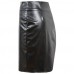 Lovarni Pvc Asymmetric Zip Detailed Skirt Black Black Uk12