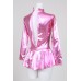 Shiny Metallic High-necked Long-sleeved Leotard With Skirt Pink (ar04) Colossal 100kg Size (japan Import)