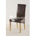 Dorset Solid Oak Extending Dining Table 3ft X 3ft + 4 Brown Scroll Back Leather Chairs