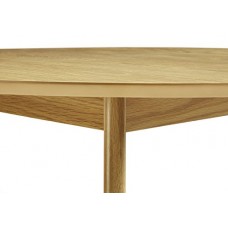 Serene Furnishings The Dining Collection Solid Oak And Veneer Croydon Round Dining Table, 100 Cm , Brown