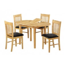 Birlea Chiltern Extending Dining Set, Oak Finish