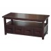 Homescapes Mangat Coffee Table Cum Tv Unit, 100% Mango Wood Furniture, Walnut Shade. 110 X 50 X 50 Cm