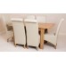 Hampton Solid Oak 120 Cm - 160 Cm Extending Dining Table & 6 Ivory Montana Dining Chairs