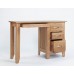 Sherwood Oak Pedestal Dressing Table With 3 Drawers - Luxury Stylish Ready Made Bedroom Desks, Living Room, Home Office Study, Dining Room, Library, Fully Assembled High Quality Modern Solid Oak Furniture, Chamfered Edges Hard Wearing Long Lasting Constru