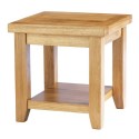 Headingley Oak Lamp Table With Lacquer Finish, Brown