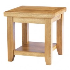Headingley Oak Lamp Table With Lacquer Finish, Brown