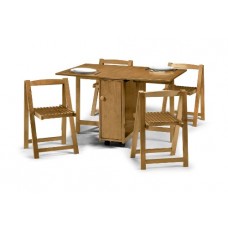 Julian Bowen Crantock Dining Table Set With 4 Chairs, Light Oak