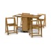 Julian Bowen Crantock Dining Table Set With 4 Chairs, Light Oak