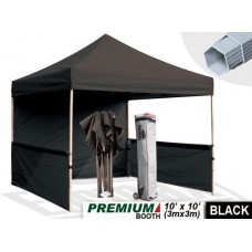 Eurmax Premium 3 X 3mtr Pop Up Gazebo Trade Show Marquee Commercial Event Tent Comes With Wheeled Storage Bag (black Color)