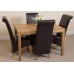 Bevel Solid Oak 120 Dining Room Table And 4 Montana Dining Chairs *available In 4 Colours* (brown)