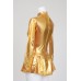 Shiny Metallic Long Sleeve High Neck Leotard Skirt With Gold (ar04) Men Size L (japan Import)