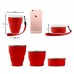 Collapsible Travel Cup - 100% Food-grade Silicone Mug For Camping And Hiking, Red - By Not Just A Gadget