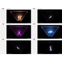 Holoquad Holographic Projector Pyramid 3d Cell Mobile Smart Phone Hologram Iphone Samsung Lg Htc Hq1