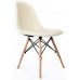 2x Replica Charles Eames Dining/office Chair (pair) With Wooden Legs, New Cushioned Design For Extra Comfort, Modern Lounge Furniture (milky White)