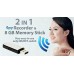 Spy Gadget® Spy Usb Digital Voice Recorder With 8gb Flash Drive- Best For Meetings, Presentations, Taking Notes- Mac/windows- Pro Memory Stick- No Flashing Light- 96hrs Audio Sound Recording- One On/off Button(8gb)