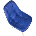 2x Replica Charles Eames Dining/office Chair (pair) With Wooden Legs, New Cushioned Design For Extra Comfort, Modern Lounge Furniture (blue)