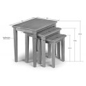 Julian Bowen Cleo Two Tone Nest Of Tables, Wood - Oak/white