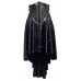 Dark Star Stretch Pvc/coated Bodice-skirt With Train & Eyelets Ds/dr/7053 Black/bronze, Free Size/8 10 12*