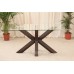 Venice 4ft6 Round Glass And Oak Dining Table