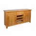 Oak Furniture - Oak Wine Rack - Single Wine Rack With 3 Drawers, 2 Cupboards, 3 Rack Tiers For Up To 15 Wine Bottles - Sherwood Oak - This Luxury Oak Dining Room Furniture Is Handmade From American White Oak By Klein Haus. This Product Comes With Stylish 
