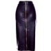 New Ladies Black Faux Leather Zipper Back Skirt Club Wear Office Wear Party Size Uk 10-12 Eu 38-40