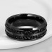 Yc Top Classic Black Titanium Steel Cubic Zirconia 8mm Fashion Men Ring Size X 1/2 Uk