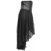 Dark Star Dress, Pvc Bodice Attached Cobweb Lace Skirt, Ds/dr/5333 (black, Sm/uk 10 12 14*)