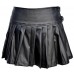 Dark Star Pleated Pvc Skirt (zip & Pvc Strap/buckle Fastening) Ds/sk/5451 (black, One Size/10 12 14*)