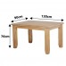 Oseasons 1.3 M Solid Oak Twin Leaf Extending Dining Table