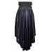 Dark Star Stretch Pvc/coated Bodice-skirt With Train & Eyelets Ds/dr/7053 Black/bronze, Free Size/8 10 12*
