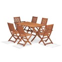 Wiltshire Fsc Eucalyptus Wood 6 Seater Outdoor Dining Set, With Rectangular Table