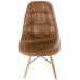 2x Replica Charles Eames Dining/office Chair (pair) With Wooden Legs, New Cushioned Design For Extra Comfort, Modern Lounge Furniture (brown)