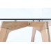 Charles Jacobs Extra Large Dining Table With Solid Wood Oak Legs And Clear Glass Top For 6-8 Seats - Premium Quality Chelsea Range Furniture