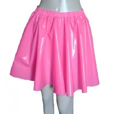 Hot Pink Pvc Circle Skirt / Skating Skirt, Heavy Pvc, Size Xl/ Xxl Elasticated Waist