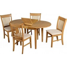 Seconique Oxford Oak Extended Dining Set With 4 Chairs