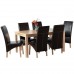 Belgravia Oak Dining Table & 6 Cream Chairs Set