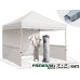 Eurmax Premium 3 X 3mtr Pop Up Gazebo, Trade Show Marquee, Aluminum Foot Legs, Commercial Event Tent With Sides, And Wheeled Carry Bag (white)