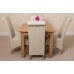 Oslo Oak Dining Table & 4 Ivory Montana Leather Chairs