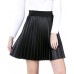 Selfie Design ® Womens Wet Look Pvc Pleated Skirt