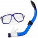 Typhoon Silicone Mask And Snorkel Set For Ladies And Children (blue)