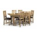 Julian Bowen Astoria Oak Extending Dining Table Set With 4 Chairs, Light Oak
