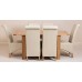 Hampton Solid Oak 120 Cm - 160 Cm Extending Dining Table & 6 Ivory Montana Dining Chairs