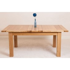 Seattle Solid Oak 180 Cm - 210 Cm Extending Dining Table & 6 Ivory Lola Leather Chairs